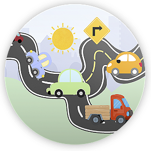 Mini Painel Sublimado 3D - Transporte