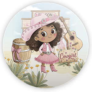 Painel Redondo Sublimado 3D - Fazendinha