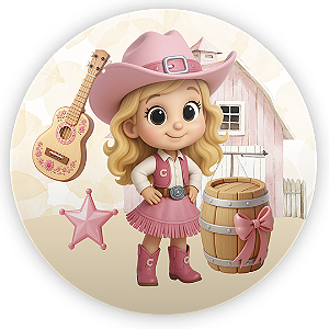 Painel Redondo Sublimado 3D - Fazendinha