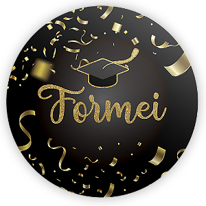 Painel Redondo Sublimado 3D - Formatura