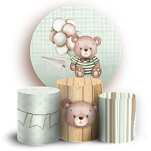 KIT Redondo e Trio Sublimado 3D - Urso