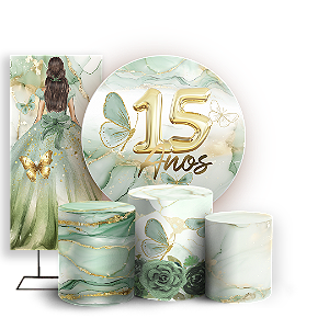 KIT Redondo Trio e Faixa Sublimado 3D - 15 Anos