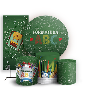 KIT Redondo Trio e Faixa Sublimado 3D - Formatura ABC