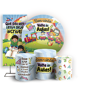 KIT Redondo Trio e Faixa Sublimado 3D - ABC