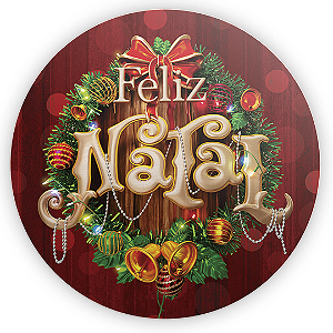 Painel Redondo Sublimado 3D - Natal