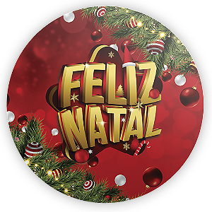 Painel Redondo Sublimado 3D - Natal