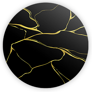 Mini Painel Sublimado 3D - Marmore Dourado