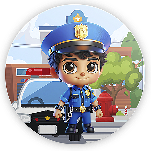 Mini Painel Sublimado 3D - Polícia