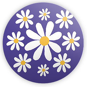 Mini Painel Sublimado 3D - Flor Margarida