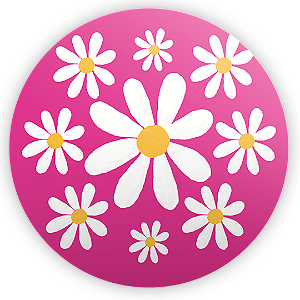 Mini Painel Sublimado 3D - Flor Margarida