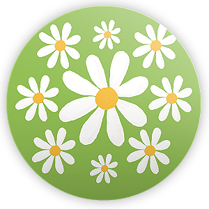 Mini Painel Sublimado 3D - Flor Margarida