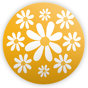 Mini Painel Sublimado 3D - Flor Margarida