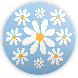 Mini Painel Sublimado 3D - Flor Margarida