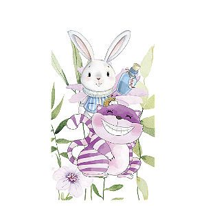 Faixa Lateral Sublimado 3D - Alice no País das Maravilhas