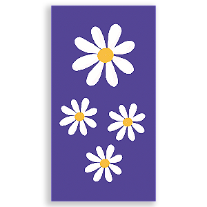 Faixa Lateral Sublimado 3D - Flor Margarida