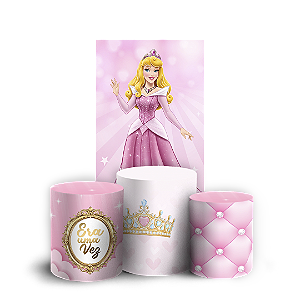 Faixa Lateral e Trio Cilindro Sublimado 3D Vest Facil - Princesa Aurora