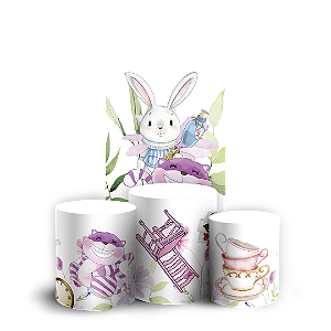 Faixa Lateral e Trio Cilindro Sublimado 3D Vest Facil - Alice no País das Maravilhas