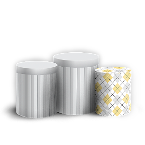 Trio Cilindro Sublimado 3D - Carrosel SBT