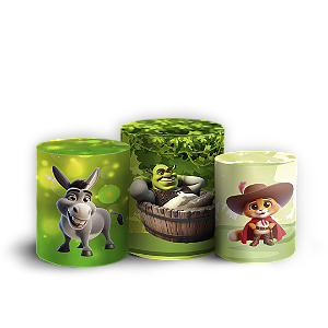 Trio Cilindro Sublimado 3D - Shrek