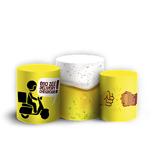 Trio Cilindro Sublimado 3D - Ze Delive