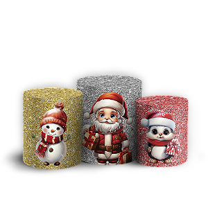 Trio Cilindro Sublimado 3D - Natal