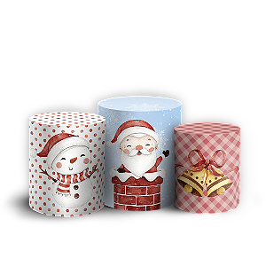 Trio Cilindro Sublimado 3D - Natal