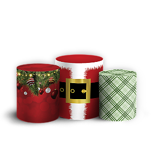 Trio Cilindro Sublimado 3D - Natal