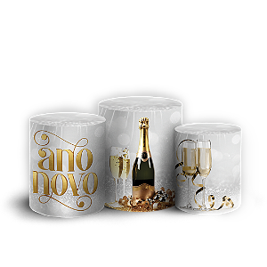 Trio Cilindro Sublimado 3D - Ano Novo
