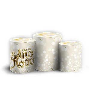 Trio Cilindro Sublimado 3D - Ano Novo