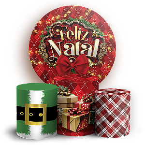 KIT Redondo e Trio Sublimado 3D - Natal