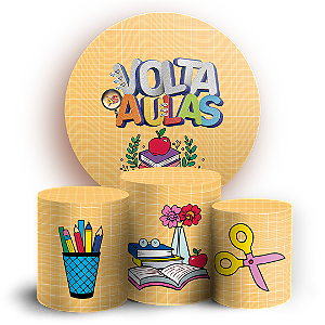 KIT Redondo e Trio Sublimado 3D - Volta as Aulas