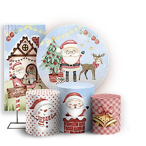 KIT Redondo Trio e Faixa Sublimado 3D - Natal