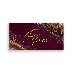 Painel Retangular Sublimado 3D - Fundo 15 Anos Glitter