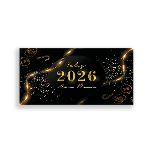 Painel Retangular Sublimado 3D - Ano Novo