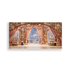 Painel Retangular Sublimado 3D - Fundo Fotografico Natal