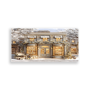 Painel Retangular Sublimado 3D - Fundo Fotografico Natal