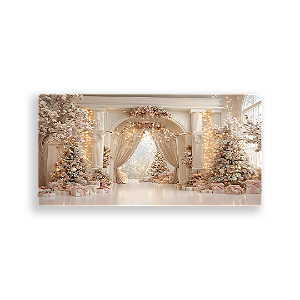 Painel Retangular Sublimado 3D - Fundo Fotografico Natal