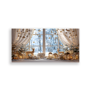 Painel Retangular Sublimado 3D - Fundo Fotografico Natal