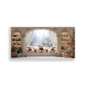 Painel Retangular Sublimado 3D - Fundo Fotografico Natal