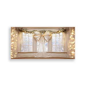 Painel Retangular Sublimado 3D - Fundo Fotografico Natal