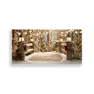 Painel Retangular Sublimado 3D - Fundo Fotografico Natal