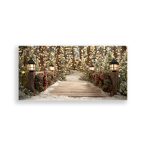 Painel Retangular Sublimado 3D - Fundo Fotografico Natal