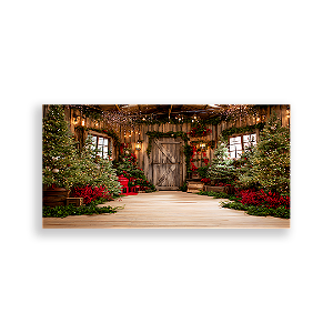 Painel Retangular Sublimado 3D - Fundo Fotografico Natal