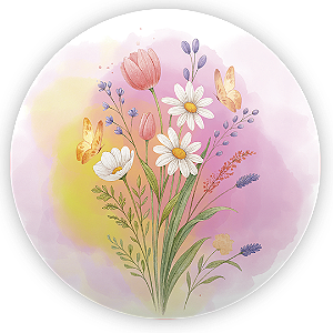 Mini Painel Sublimado 3D - Floral