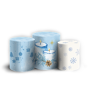 Trio Cilindro Sublimado 3D - Natal