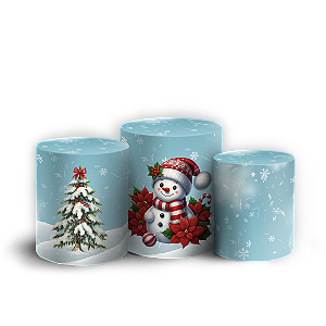 Trio Cilindro Sublimado 3D - Natal
