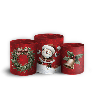 Trio Cilindro Sublimado 3D - Natal