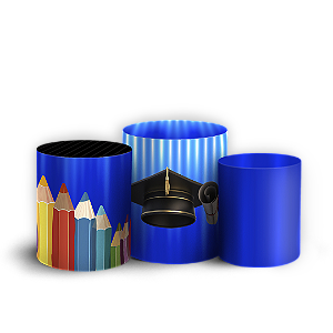 Trio Cilindro Sublimado 3D - Formatura-Abc