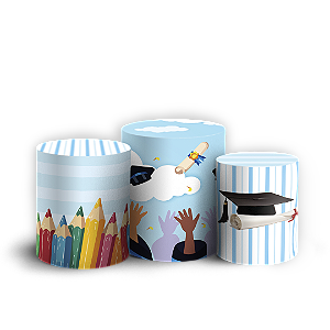 Trio Cilindro Sublimado 3D - Formatura-Abc