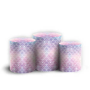 Trio Cilindro Sublimado 3D - Sereia